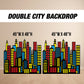 Super Hero City Backdrop with stands, NOT fabric. 4mm coroplast backdrop, party prop, super hero birthday party city landscape - EzCutoutz
