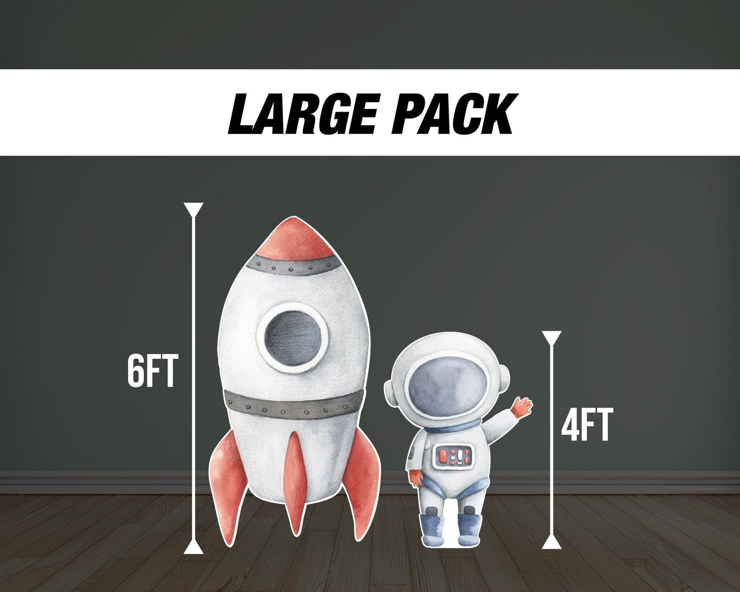 Cute Baby Astronaut backdrop Cutouts watercolor Outerspace Cutouts centerpieces astro standee, Space themed Party Decor, babyshower - EzCutoutz