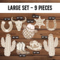 Cowboy Cutouts Cowboy decor props party disco cowboy hat centerpieces standee, farm themed birthday yeehaw howdy - EzCutoutz
