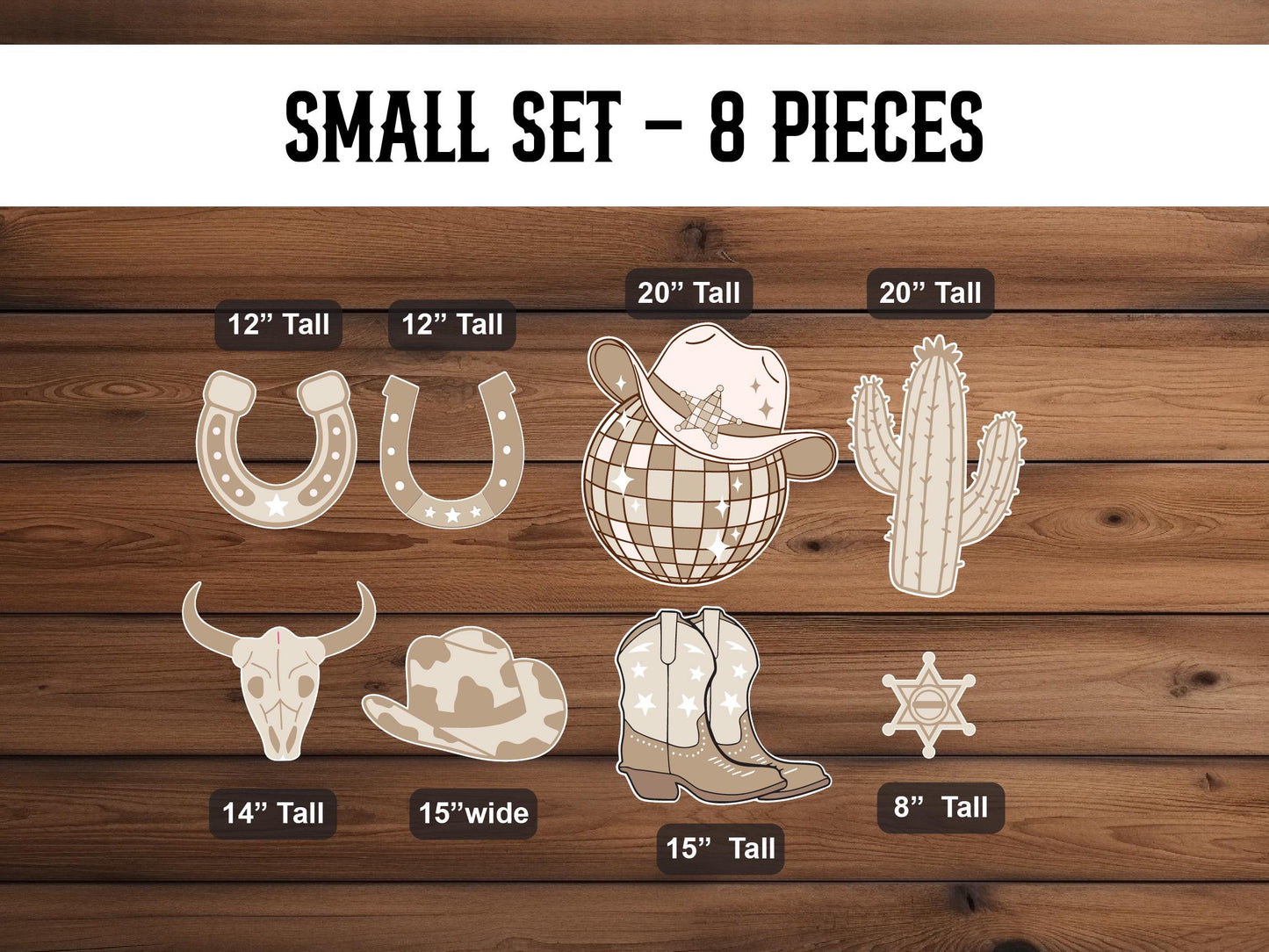 Cowboy Cutouts Cowboy decor props party disco cowboy hat centerpieces standee, farm themed birthday yeehaw howdy - EzCutoutz