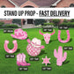 Cowgirl Cutouts Cowgirl decor props party disco cowgirl pink cow girl hat centerpieces standee, farm themed birthday yeehaw howdy - EzCutoutz