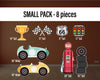 Racecar Cutouts birthday centerpieces, Retro car, lawn sign, yard sign, backdrop, Party Decor, table toppers - EzCutoutz