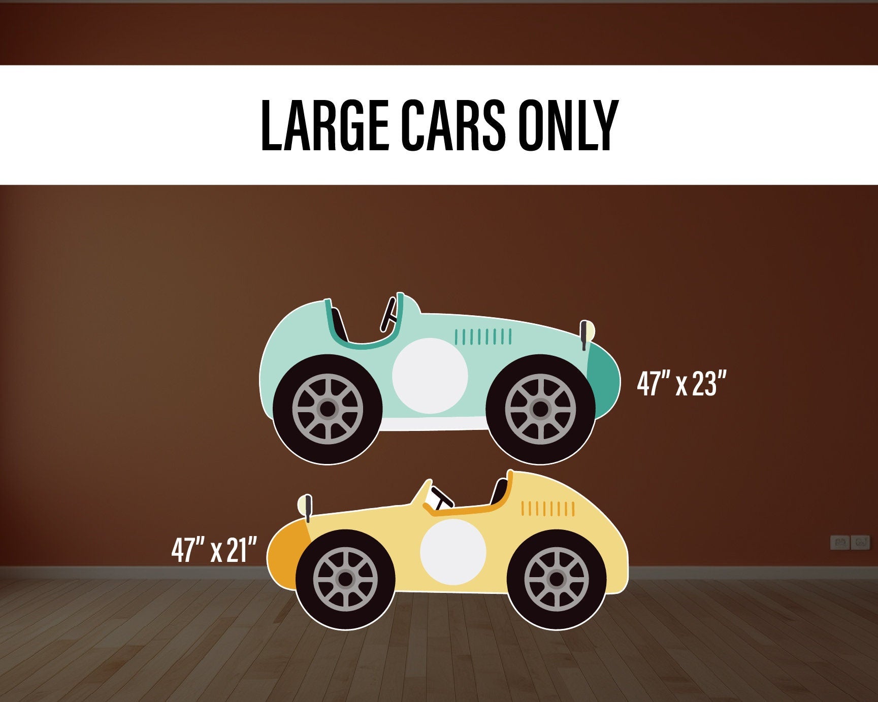 Racecar Cutouts birthday centerpieces, Retro car, lawn sign, yard sign, backdrop, Party Decor, table toppers - EzCutoutz
