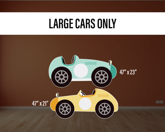Racecar Cutouts birthday centerpieces, Retro car, lawn sign, yard sign, backdrop, Party Decor, table toppers - EzCutoutz