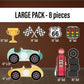 Racecar Cutouts birthday centerpieces, Retro car, lawn sign, yard sign, backdrop, Party Decor, table toppers - EzCutoutz