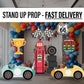 Racecar Cutouts birthday centerpieces, Retro car, lawn sign, yard sign, backdrop, Party Decor, table toppers - EzCutoutz