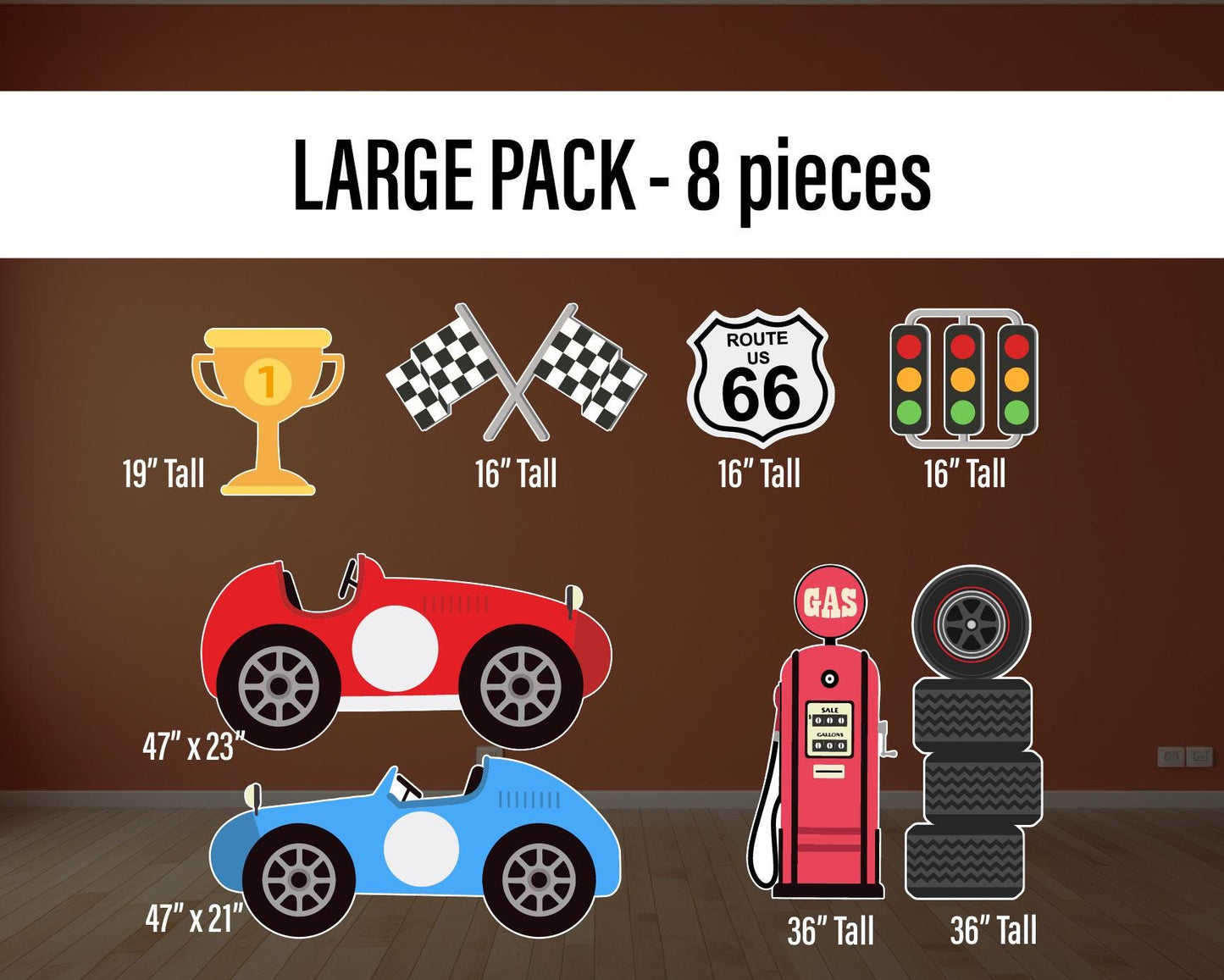 Racecar Cutouts birthday centerpieces, Retro car, twofast 2 curious lawn sign, yard sign, backdrop, Party Decor, table toppers - EzCutoutz