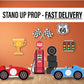 Racecar Cutouts birthday centerpieces, Retro car, twofast 2 curious lawn sign, yard sign, backdrop, Party Decor, table toppers - EzCutoutz