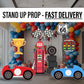 Racecar Cutouts birthday centerpieces, Retro car, twofast 2 curious lawn sign, yard sign, backdrop, Party Decor, table toppers - EzCutoutz