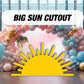Sun Cutout, large sun decor, here comes the son sun sign, babyshower decor, cutouts, lawn signs, yard sign, backdrop centerpieces, high res - EzCutoutz