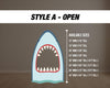 Shark photo frame, shark party prop, shark themed, photoprop, ocean photo box frame. 4mm coroplast. - EzCutoutz