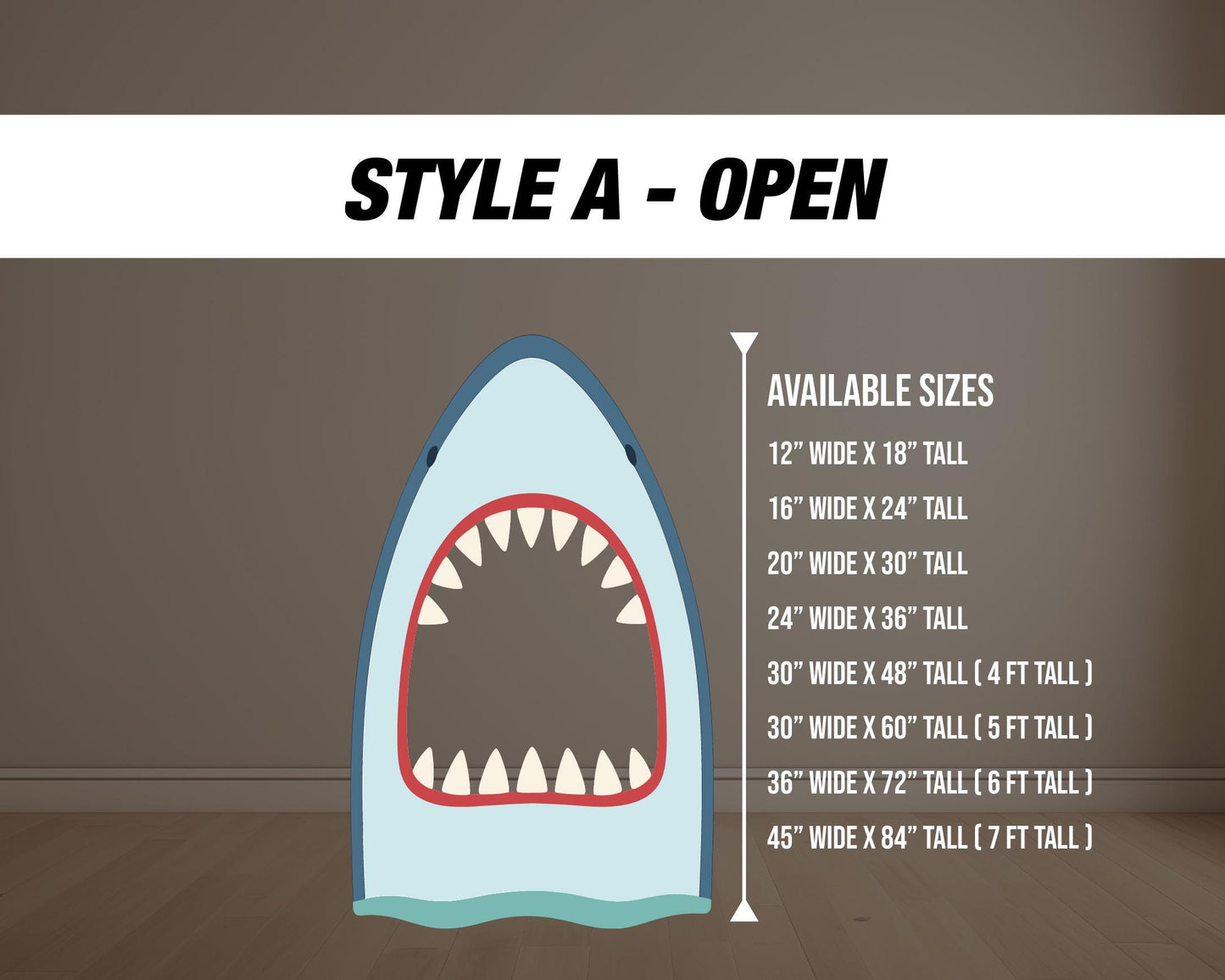 Shark photo frame, shark party prop, shark themed, photoprop, ocean photo box frame. 4mm coroplast. - EzCutoutz