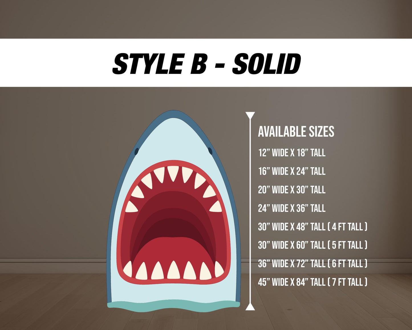 Shark photo frame, shark party prop, shark themed, photoprop, ocean photo box frame. 4mm coroplast. - EzCutoutz