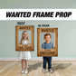 Wanted Poster Box photo frame, wildwest party prop, rodeo party, cowboy themed, western photo box frame. 4mm coroplast. - EzCutoutz