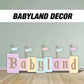 BIG babyland babyshower sign decor cutouts backdrop Sketch Stand Up Prop standee, lawn signs, yard sign, backdrop, high res - EzCutoutz