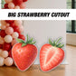 BIG Strawberry cutouts, prop decoration Babyshower berry Sweet One, strawberry themed Birthday Party Decor, first birthday, yard lawn sign - EzCutoutz