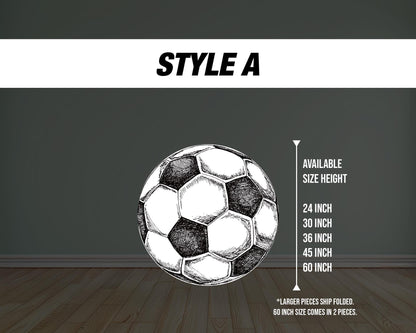 Big Soccer Ball Prop Cutout Soccer themed Panel Backdrop with stands, Soccer Props, Soccer Party, Ball cutout decor, 4mm coroplast board - EzCutoutz