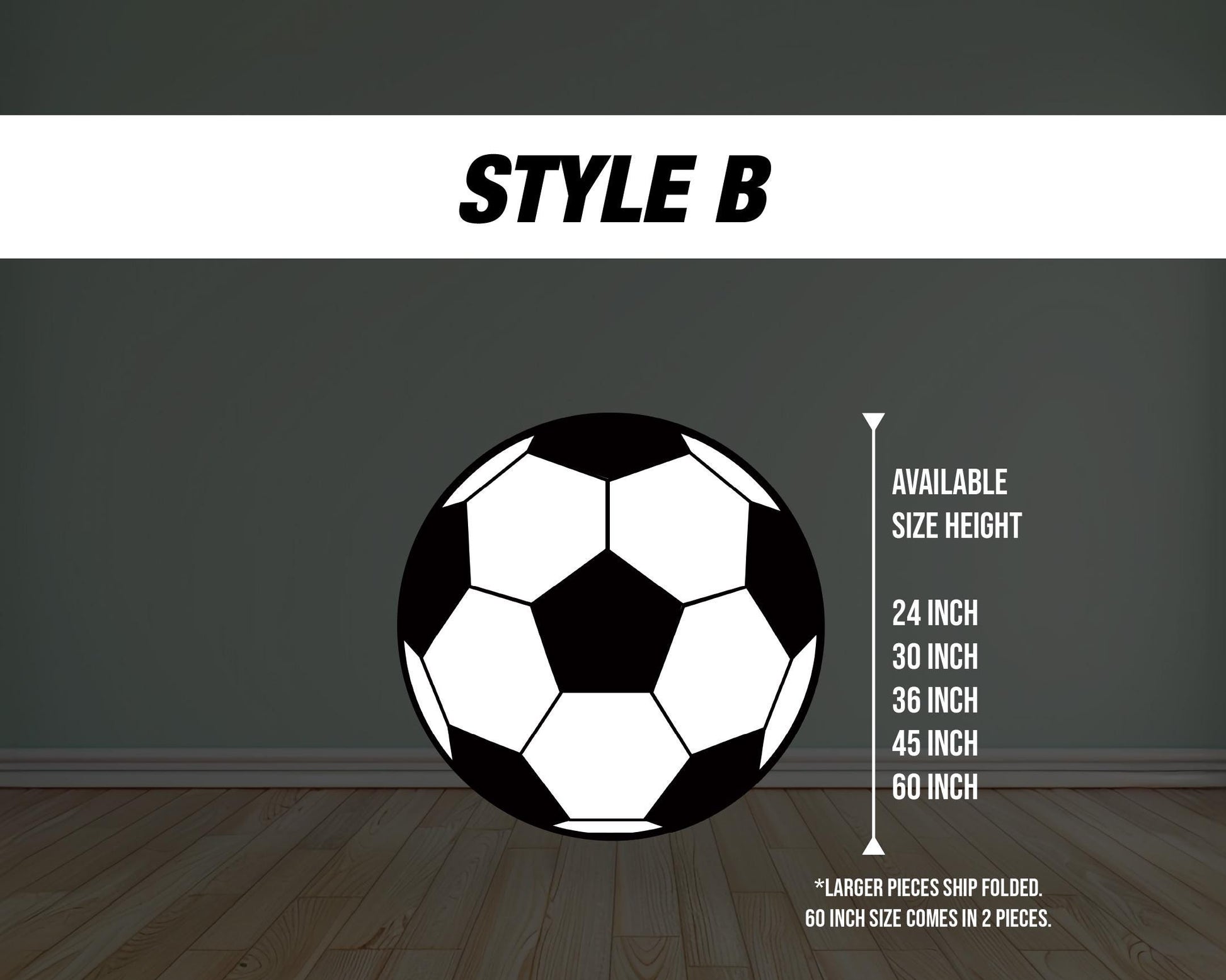 Big Soccer Ball Prop Cutout Soccer themed Panel Backdrop with stands, Soccer Props, Soccer Party, Ball cutout decor, 4mm coroplast board - EzCutoutz
