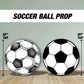 Big Soccer Ball Prop Cutout Soccer themed Panel Backdrop with stands, Soccer Props, Soccer Party, Ball cutout decor, 4mm coroplast board - EzCutoutz