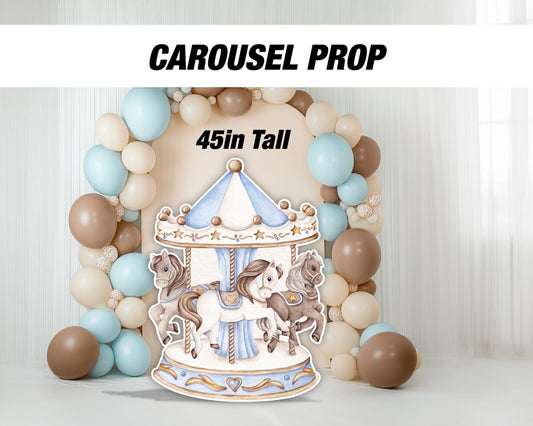 Horse Merry-go-round Carousel Cutout Prop Decorations, Birthday, Babyshower, Event decor, yard sign lawn sign. Birthday Party Prop Standee - EzCutoutz