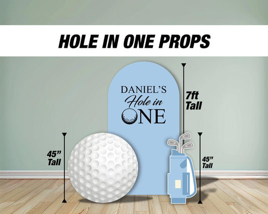 Big Golf Ball Hole in One Backdrop Golf themed Panel Backdrop with stands, Golf party props, mastered backdrop, NOT fabric. 4mm coroplast - EzCutoutz