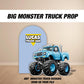 BIG Monster truck cutout, monster truck prop, monster truck backdrop, monster truck centerpieces backdrop, NOT fabric. 4mm coroplast - EzCutoutz