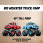BIG Monster truck cutout, monster truck prop, monster truck backdrop, monster truck centerpieces backdrop, NOT fabric. 4mm coroplast - EzCutoutz