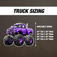 BIG Monster truck cutout, monster truck prop, monster truck backdrop, monster truck centerpieces backdrop, NOT fabric. 4mm coroplast - EzCutoutz