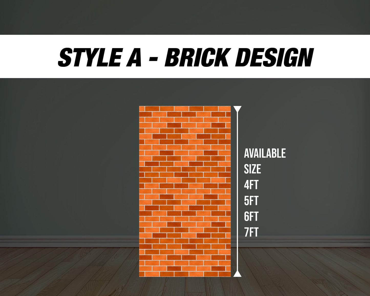 Brick wall backdrop, street backdrop, birthday party rigid coroplast board with stands - EzCutoutz