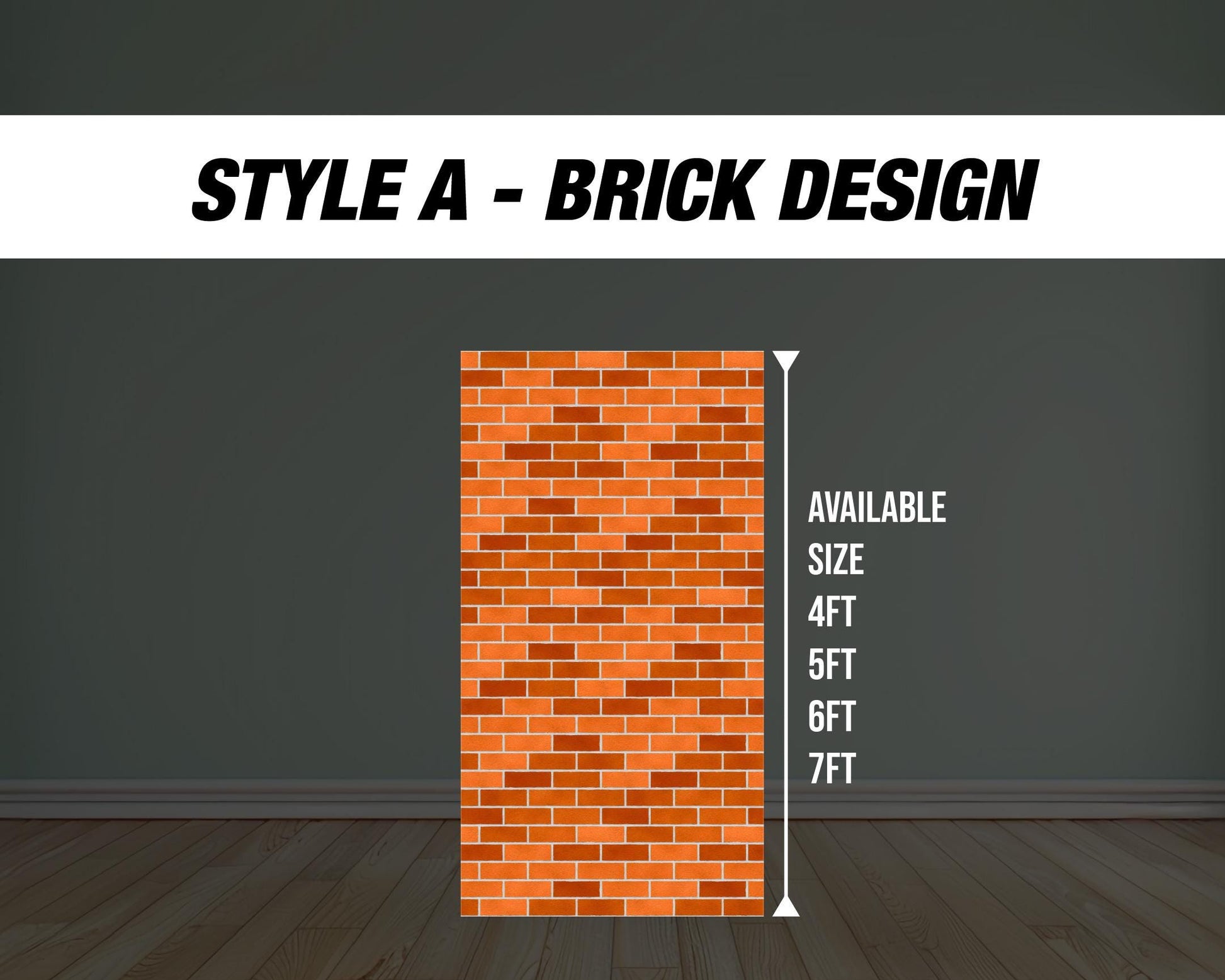 Brick wall backdrop, street backdrop, birthday party rigid coroplast board with stands - EzCutoutz