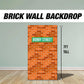 Brick wall backdrop, street backdrop, birthday party rigid coroplast board with stands - EzCutoutz