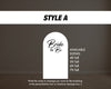 Bride to Be arch backdrop Miss to Mrs Arch Backdrop, Bridal backdrop standee, bridal shower, Rigid board coroplast with stands, NOT fabric. - EzCutoutz