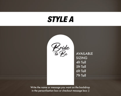 Bride to Be arch backdrop Miss to Mrs Arch Backdrop, Bridal backdrop standee, bridal shower, Rigid board coroplast with stands, NOT fabric. - EzCutoutz