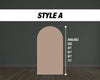 Brown Beige Color Arch Backdrop Ripple, with stands, Birthday Party Decor, First birthday party, party prop stands - EzCutoutz