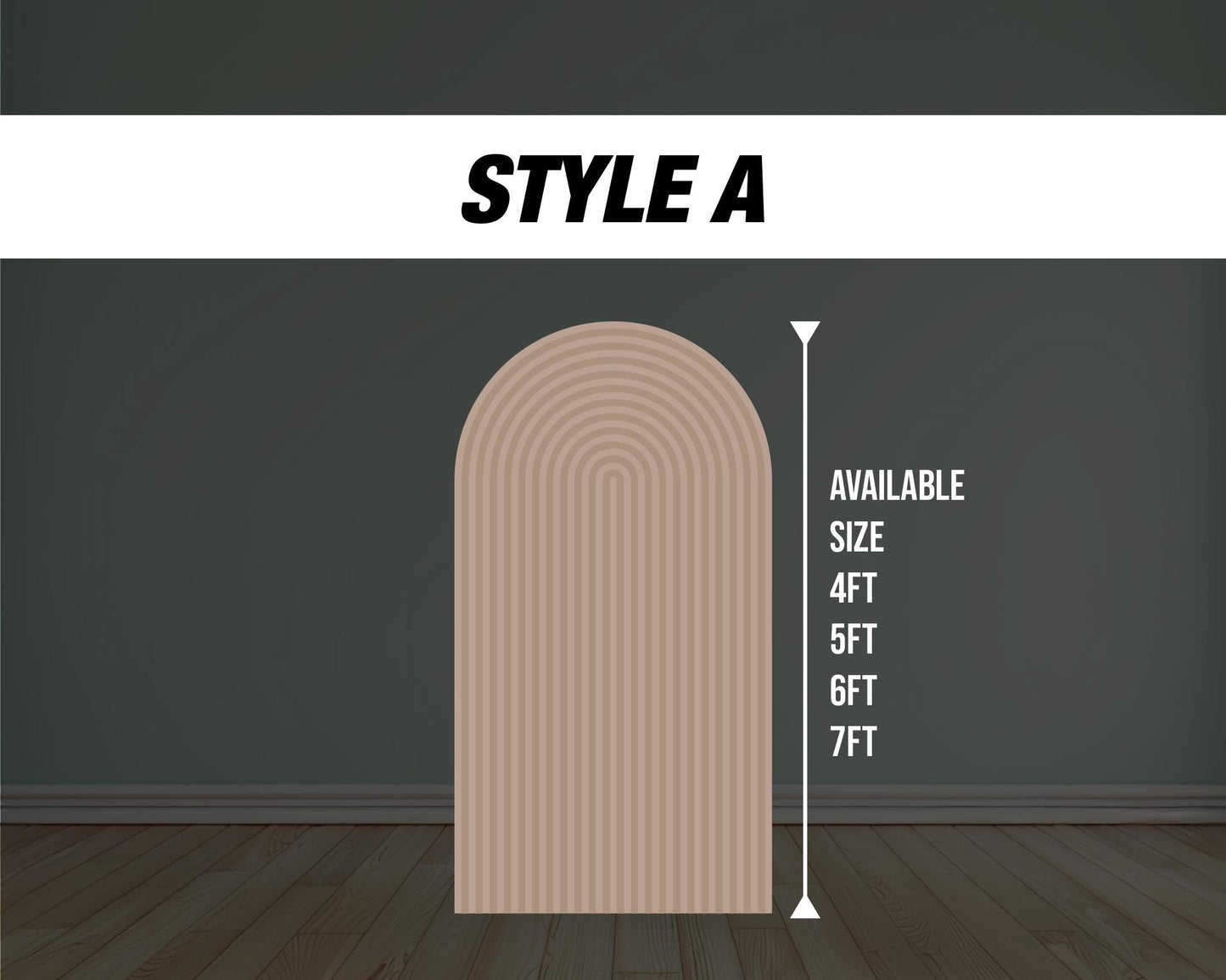 Brown Beige Color Arch Backdrop Ripple, with stands, Birthday Party Decor, First birthday party, party prop stands - EzCutoutz