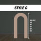 Brown Beige Color Arch Backdrop Ripple, with stands, Birthday Party Decor, First birthday party, party prop stands - EzCutoutz