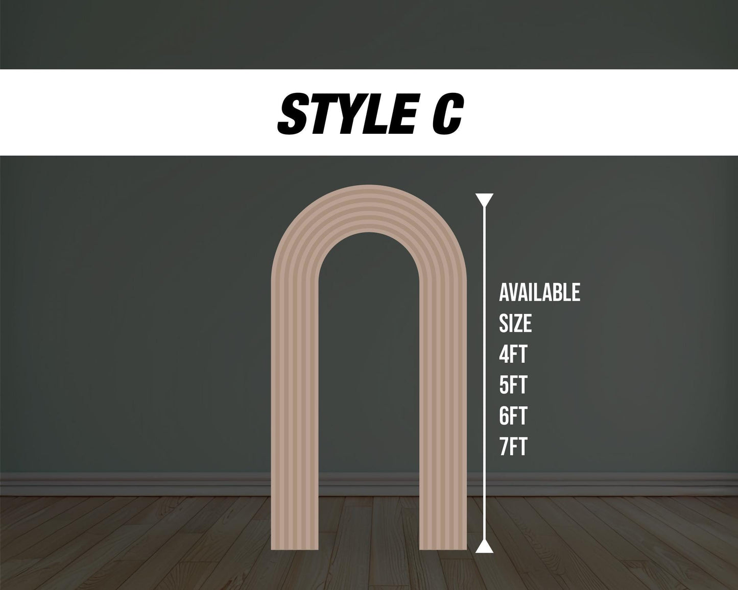 Brown Beige Color Arch Backdrop Ripple, with stands, Birthday Party Decor, First birthday party, party prop stands - EzCutoutz
