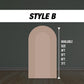 Brown Beige Color Arch Backdrop Ripple, with stands, Birthday Party Decor, First birthday party, party prop stands - EzCutoutz