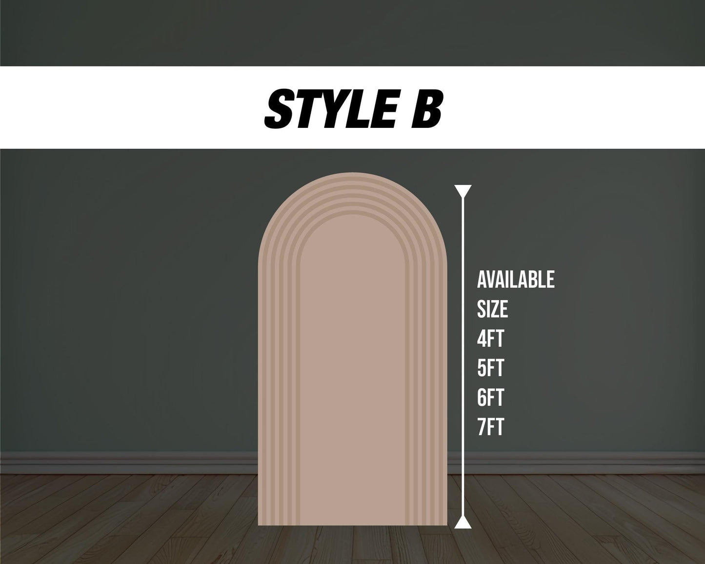 Brown Beige Color Arch Backdrop Ripple, with stands, Birthday Party Decor, First birthday party, party prop stands - EzCutoutz