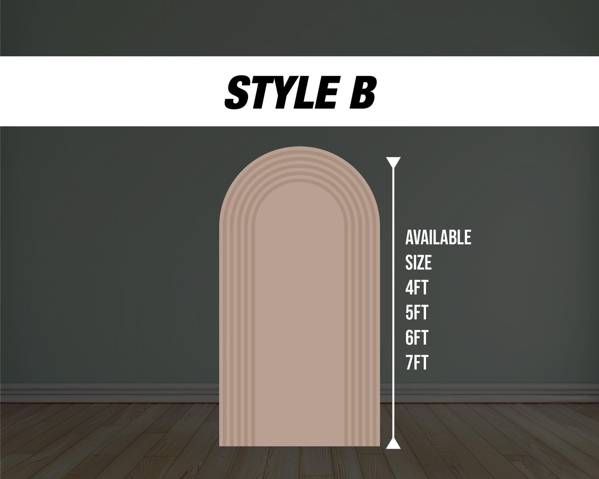Brown Beige Color Arch Backdrop Ripple, with stands, Birthday Party Decor, First birthday party, party prop stands - EzCutoutz