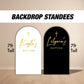 Gold God bless arch backdrop golden gold shiny shiney gold foil christening baptism Arch Backdrop, with stands - EzCutoutz