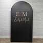 Gold God bless arch backdrop golden gold shiny shiney gold foil christening baptism Arch Backdrop, with stands - EzCutoutz