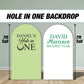 Hole in One Backdrop Golf themed Panel Backdrop with stands, Golf Props, Golf party, golf ball, mastered backdrop, NOT fabric. 4mm coroplast - EzCutoutz