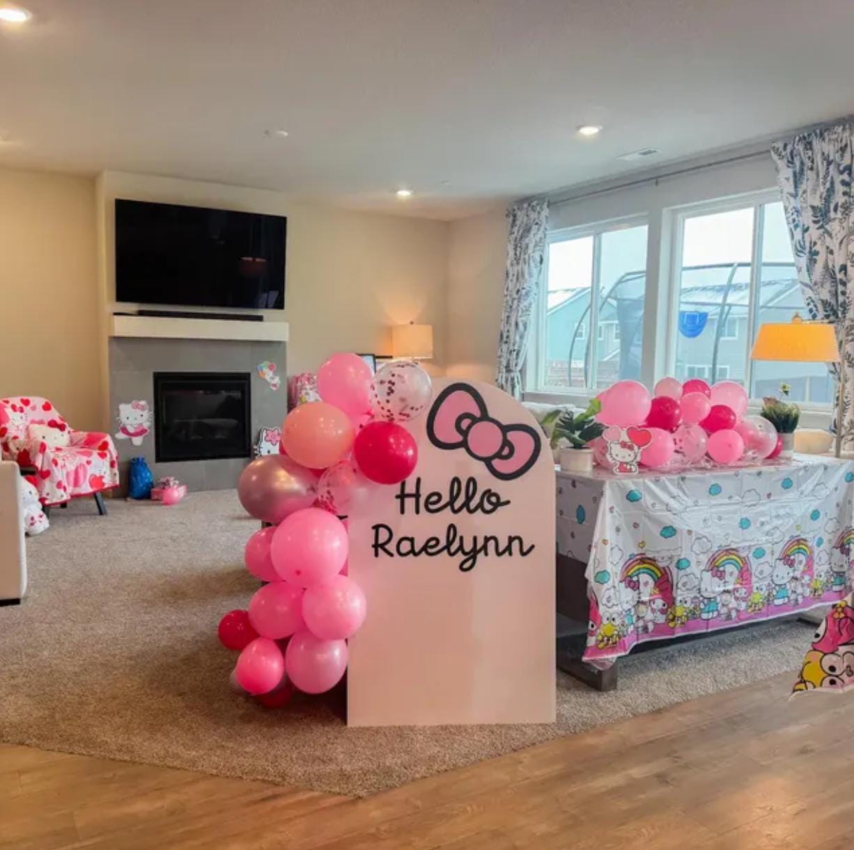 Kitty arch backdrop with stands, kitty birthday party, kitty themed, centerpieces, cutouts, decoration backdrop. high resolution quality. - EzCutoutz
