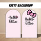 Kitty arch backdrop with stands, kitty birthday party, kitty themed, centerpieces, cutouts, decoration backdrop. high resolution quality. - EzCutoutz