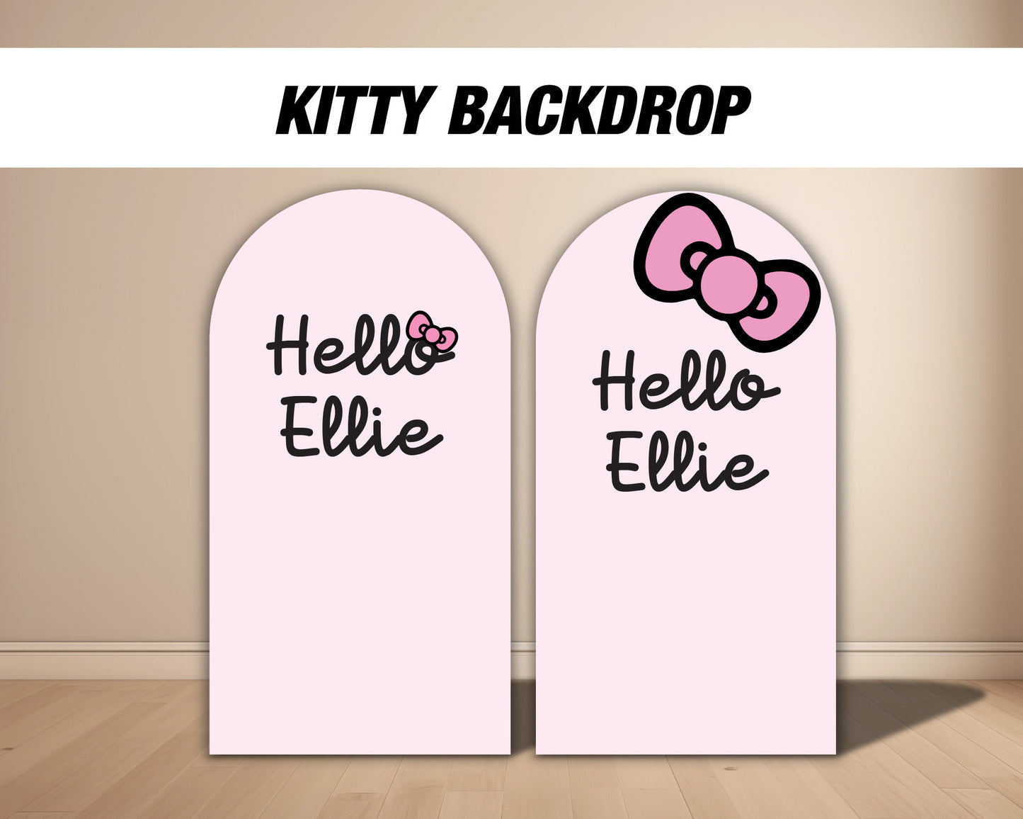 Kitty arch backdrop with stands, kitty birthday party, kitty themed, centerpieces, cutouts, decoration backdrop. high resolution quality. - EzCutoutz