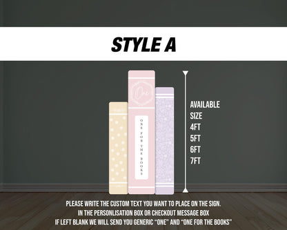 One for the books Backdrop book themed Panel Backdrop with stands, Book party, bookworm babyshower, NOT fabric. 4mm coroplast - EzCutoutz