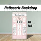 Patisserie Backdrop cafe party, paris french bakery, Prop standee, babyshower, bridal shower, storefront, rigid board, not fabric. high res - EzCutoutz