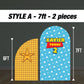 two infinity and beyond Toy backdrop birthday Arch, toy backdrop, sheriff, clouds, custom, Rigid board coroplast with stands NOT fabric - EzCutoutz
