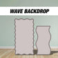 Wave Backdrop groovy backdrop, with stands, Birthday Party Decor, First birthday party, party prop stands, NO FABRIC - EzCutoutz